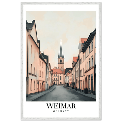 Weimar Germany Framed Poster – Vintage European Cityscape Wall Art with Wooden Frame - Vibrantwalls
