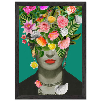 Floral Frida Artwork - Vibrant and Inspiring Home Decor - Vibrantwalls