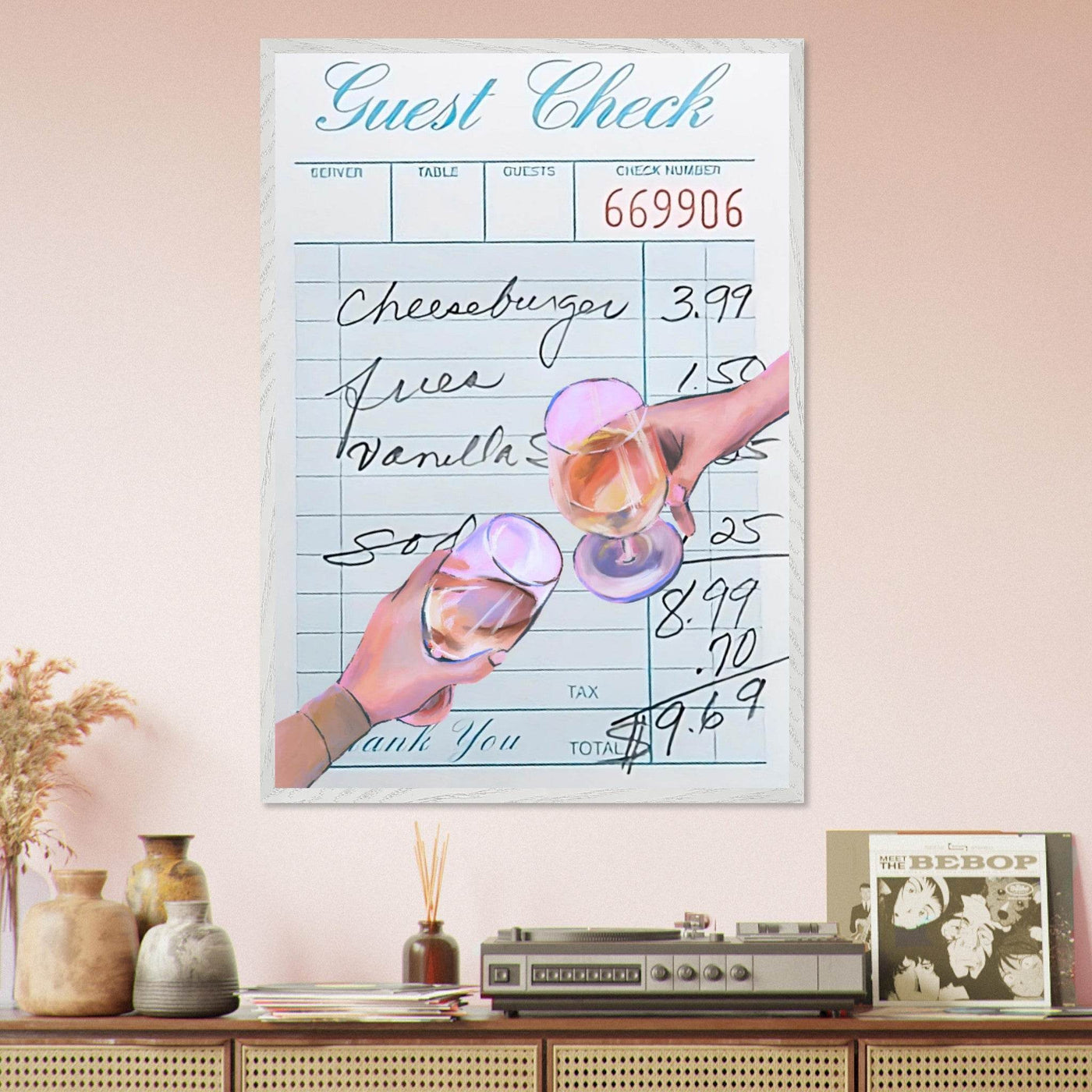 Guest Check & Cocktail Toast - Vibrantwalls