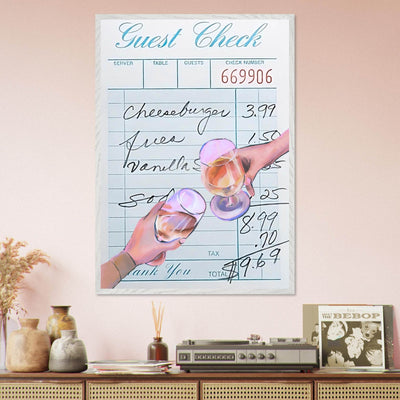 Guest Check & Cocktail Toast - Vibrantwalls