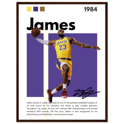 LeBron James Lakers Championship Vintage Art Print - Vibrantwalls