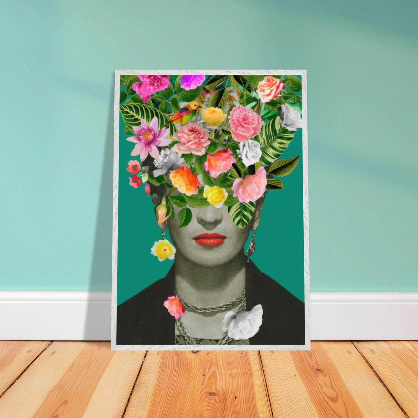 Floral Frida Artwork - Vibrant and Inspiring Home Decor - Vibrantwalls