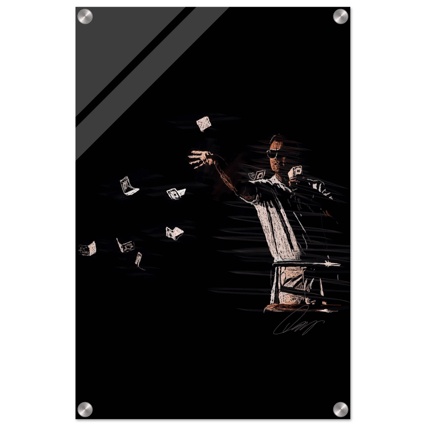 Leonardo DiCaprio Acrylic Art Piece - Catch Me If You Can - Vibrantwalls