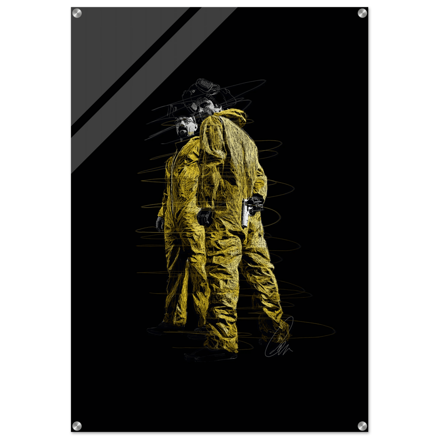 Breaking Bad Hazmat Suit Acrylic Print – Iconic Pop Art, Vibrant & Durable Wall Decor - Vibrantwalls