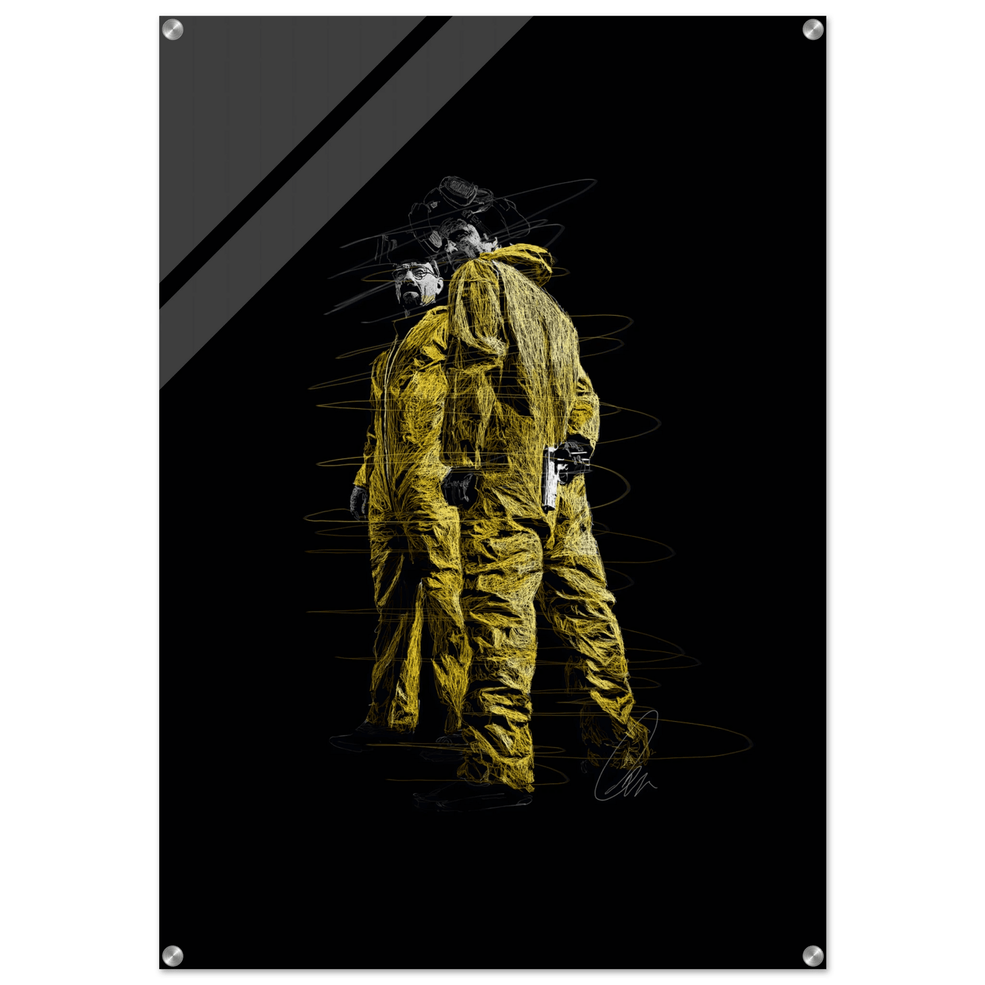 Breaking Bad Hazmat Suit Acrylic Print – Iconic Pop Art, Vibrant & Durable Wall Decor - Vibrantwalls