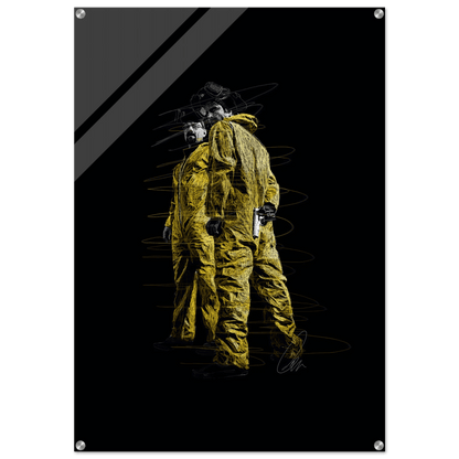 Breaking Bad Hazmat Suit Acrylic Print – Iconic Pop Art, Vibrant & Durable Wall Decor - Vibrantwalls