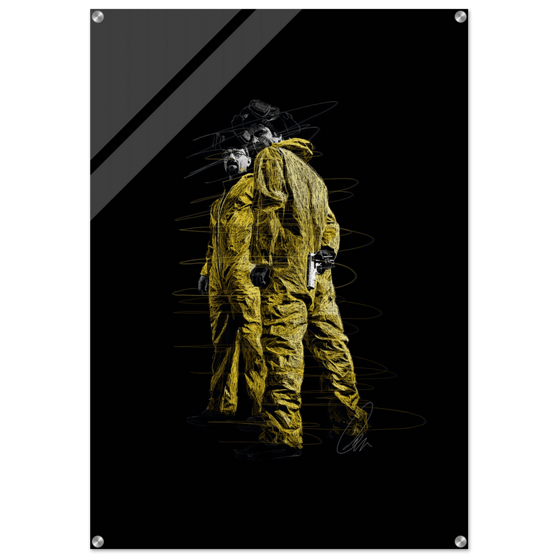 Breaking Bad Hazmat Suit Acrylic Print – Iconic Pop Art, Vibrant & Durable Wall Decor - Vibrantwalls