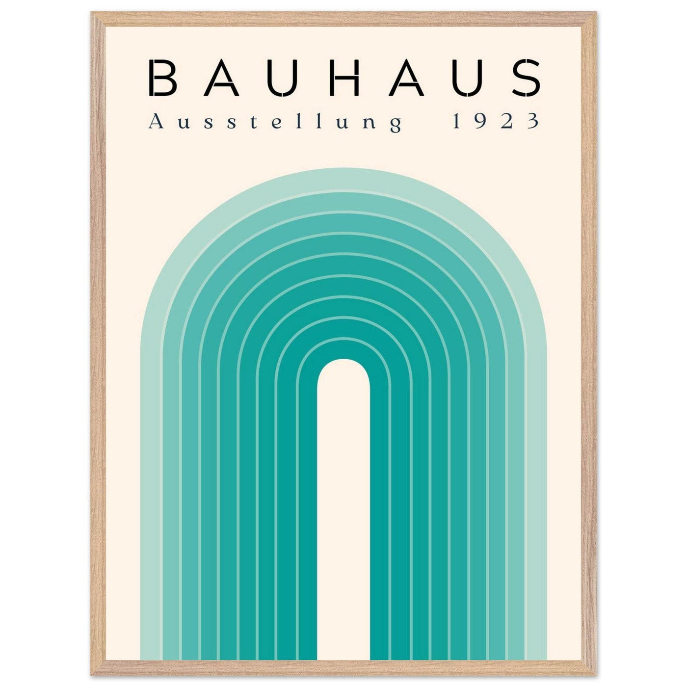 Bauhaus Ausstellung 1923 Teal & Cream - Vibrantwalls
