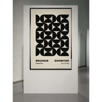 Bauhaus Black Beige Geometric Poster Wall Art - Vibrantwalls