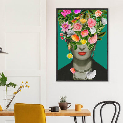 Floral Frida Artwork - Vibrant and Inspiring Home Decor - Vibrantwalls