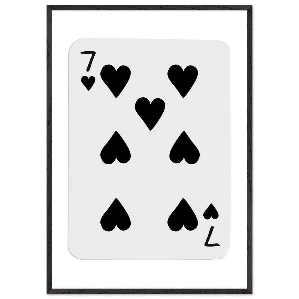 Seven of Spades Poker Card Print - Classic Art for Card Game Enthusiasts - Vibrantwalls