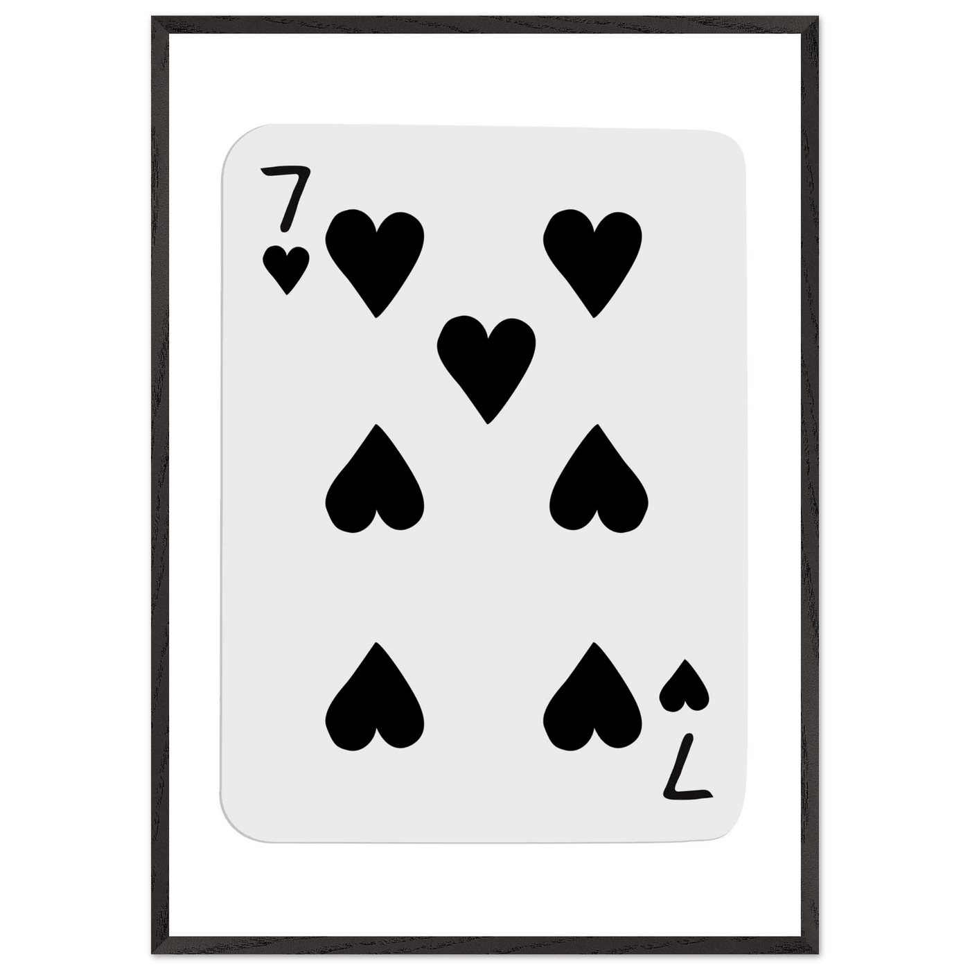 Seven of Spades Poker Card Print - Mounted & Framed Wall Art, Eco-Friendly Wood Frame in Multiple Finishes - Vibrantwalls
