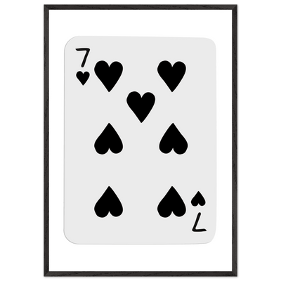 Seven of Spades Poker Card Print - Mounted & Framed Wall Art, Eco-Friendly Wood Frame in Multiple Finishes - Vibrantwalls