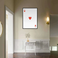 Vintage Ace of Hearts Custom Playing Cards Framed Poster Wall Art - Vibrantwalls