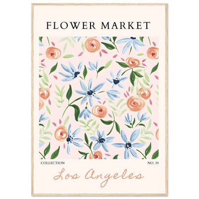 Abstract Floral Framed Poster – Pastel Blossom & Leaf Art Prints | Ready-to-Hang Wall Decor - Vibrantwalls