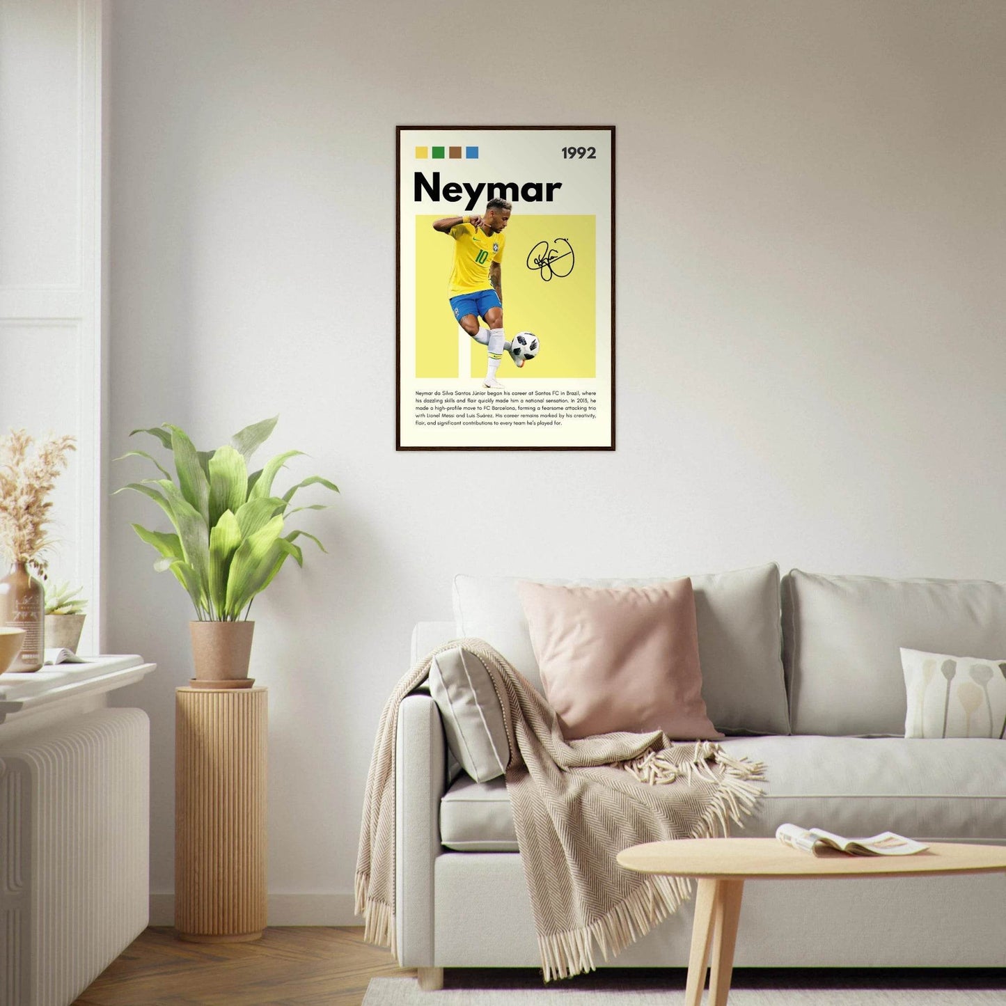 Neymar Jr. Brazilian Football Legends Poster Wall Art - Vibrantwalls