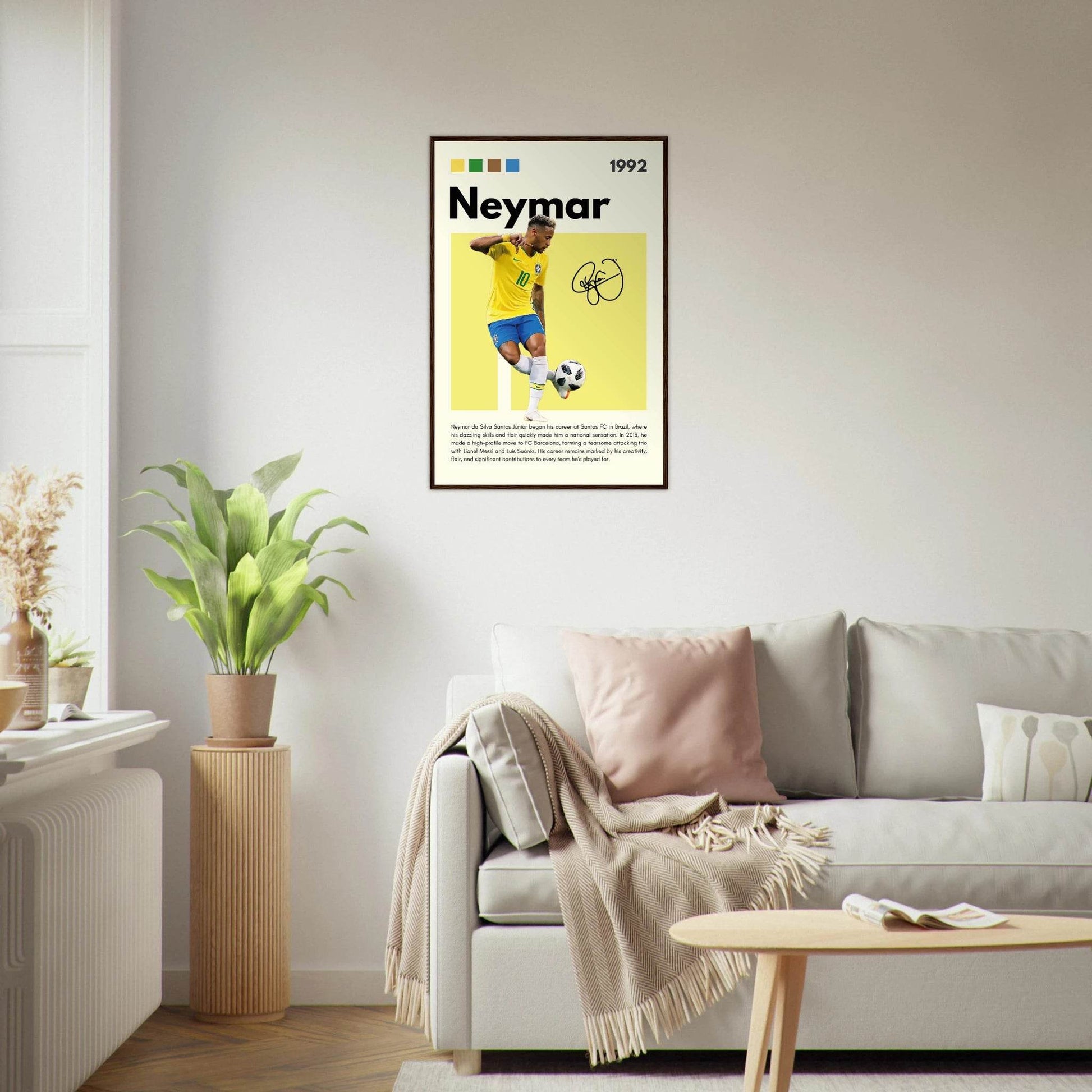 Neymar Jr. Brazilian Football Legends Poster Wall Art - Vibrantwalls