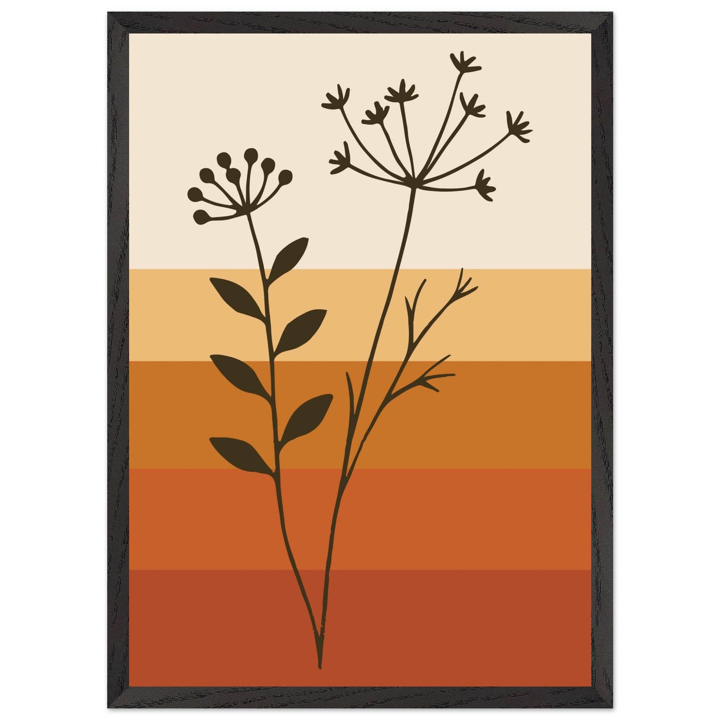 Abstract Floral Earth Tones - Vibrantwalls