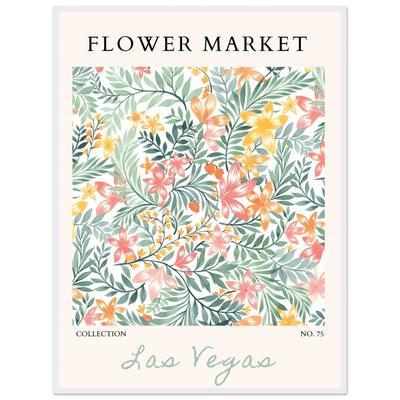 Flower Market Collection Framed Poster – Las Vegas Botanical Bliss Print | Ready-to-Hang Floral Art - Vibrantwalls