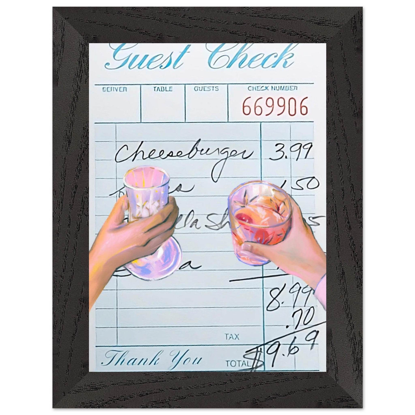 Retro Bar Tab Art - Vibrantwalls