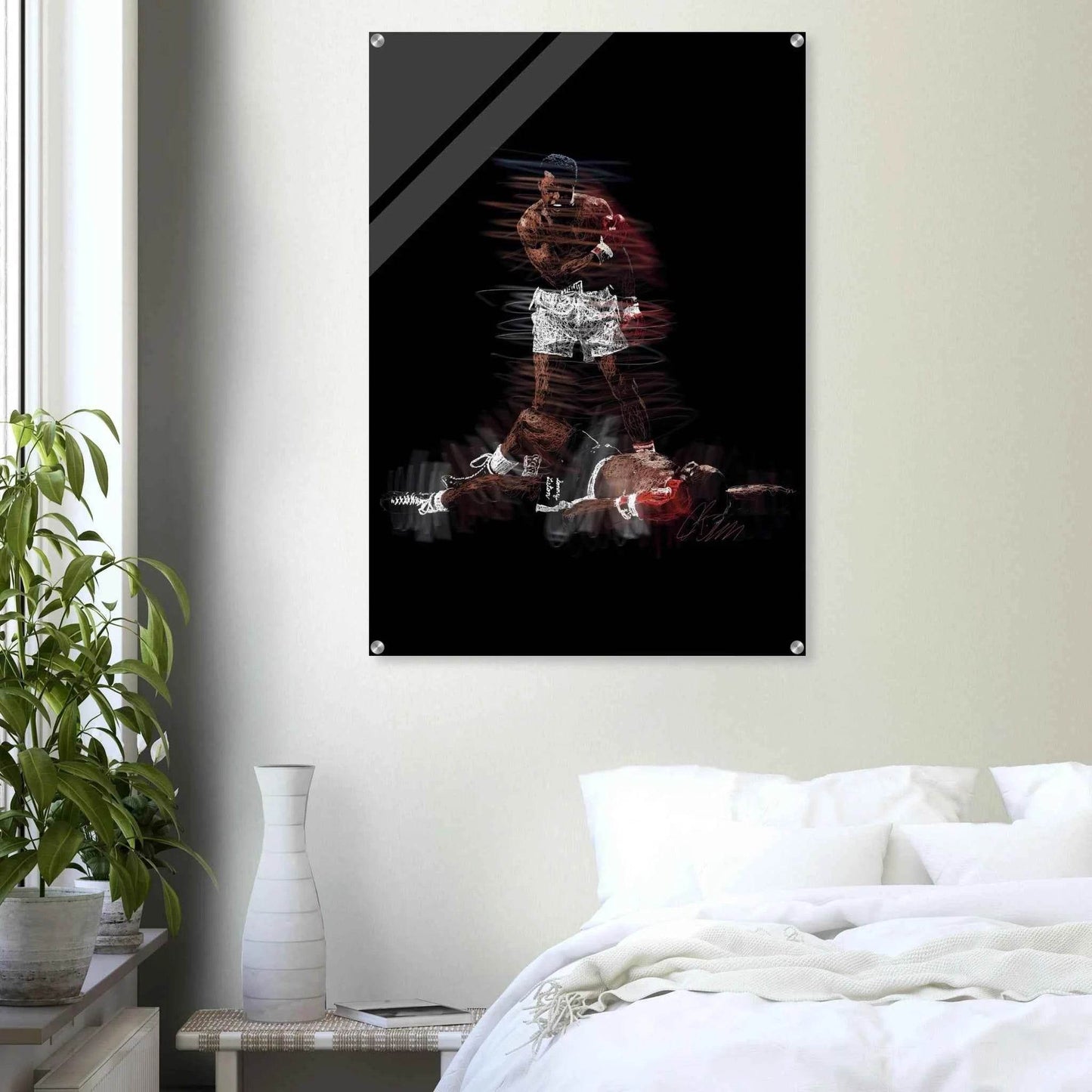 Muhammad Ali K.O. Acrylic Print – Dynamic, Iconic, Modern Sports Wall Art - Vibrantwalls