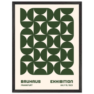 Bauhaus Forest Green & Cream Modern - Vibrantwalls