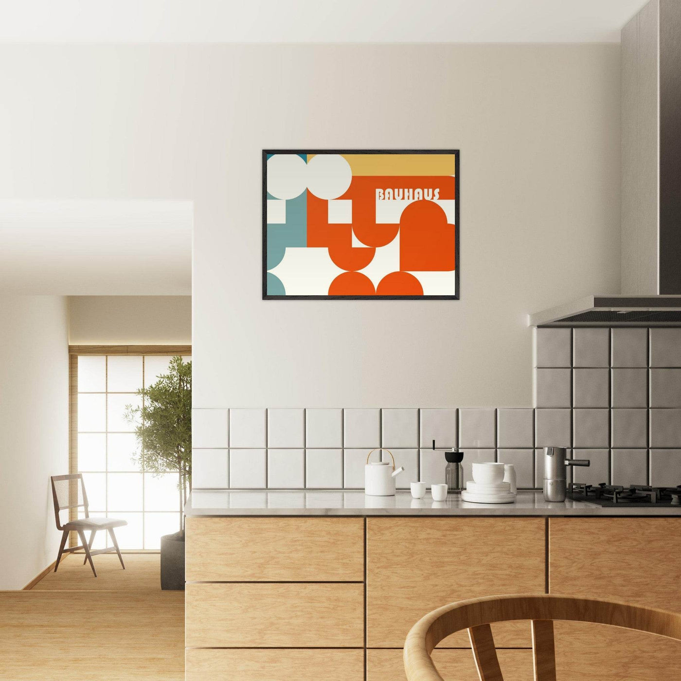 Bauhaus-Style Abstract Geometric Art - Vibrantwalls