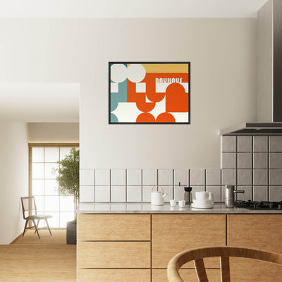 Bauhaus-Style Abstract Geometric Art - Vibrantwalls