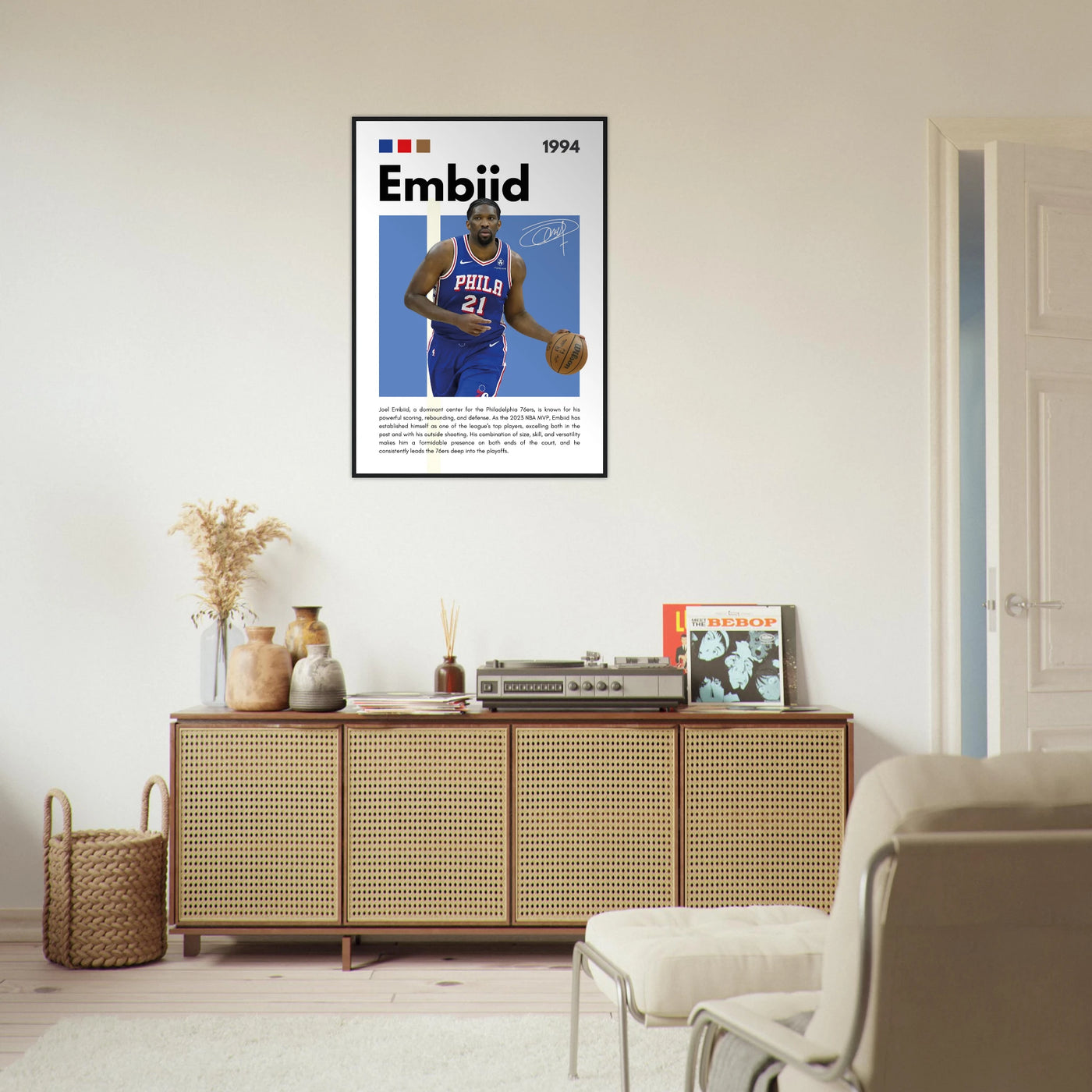 Joel Embiid The Process 76ers Framed Poster Vibrantwalls