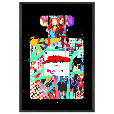 Vibrant Pop Art Chanel No. 5 Perfume Print - Framed & Ready-to-Hang - Vibrantwalls