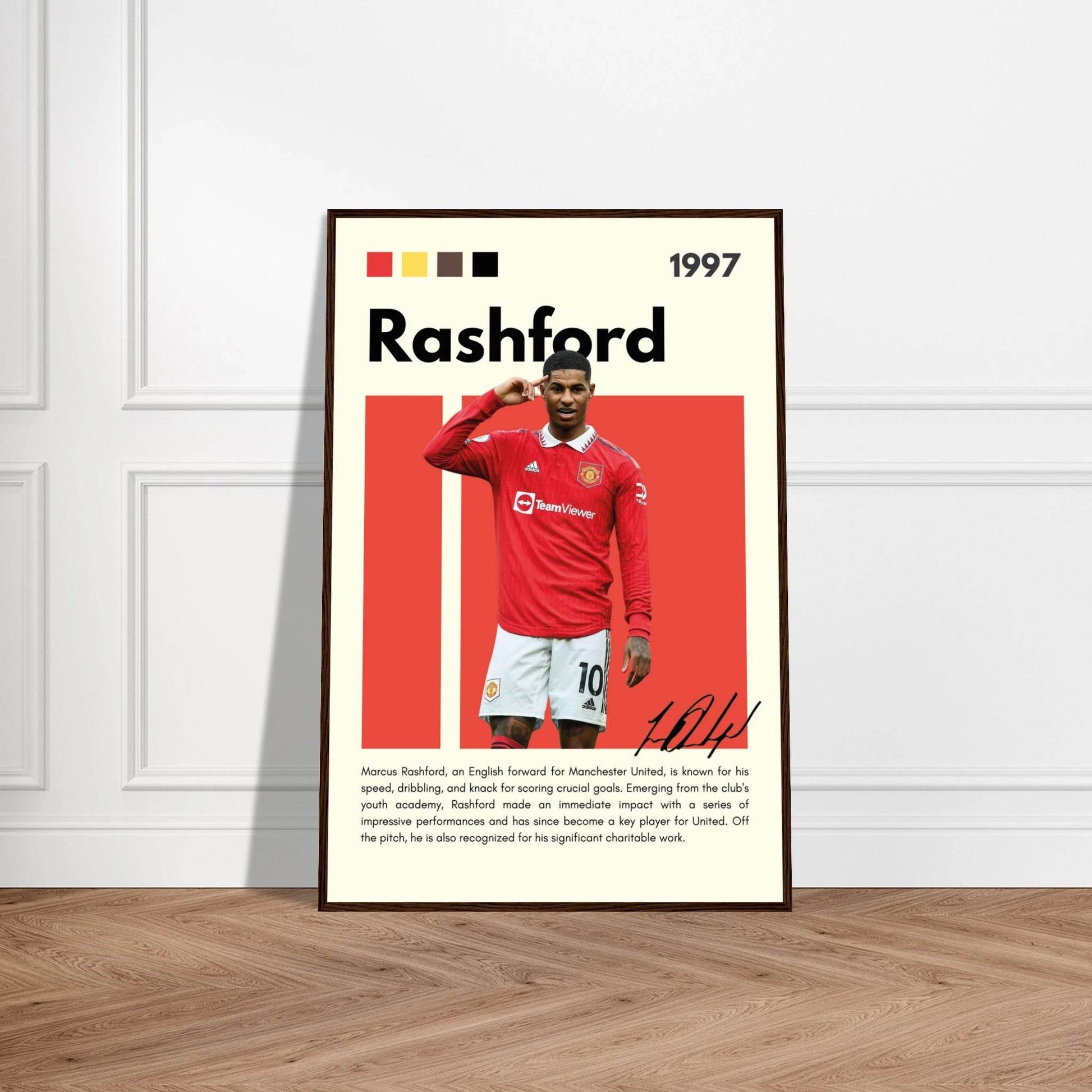 Marcus Rashford Manchester United Soccer Legends Wall Art - Vibrantwalls