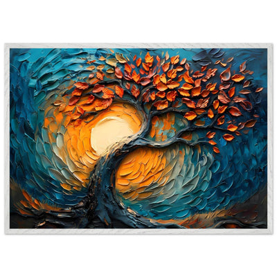Palette Knife Tree of Life Framed - Vibrantwalls