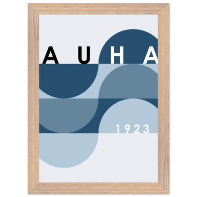 Bauhaus-Style Abstract Poster - The Blue Tunnel Modern Art Print in Various Sizes & Finishes - Vibrantwalls
