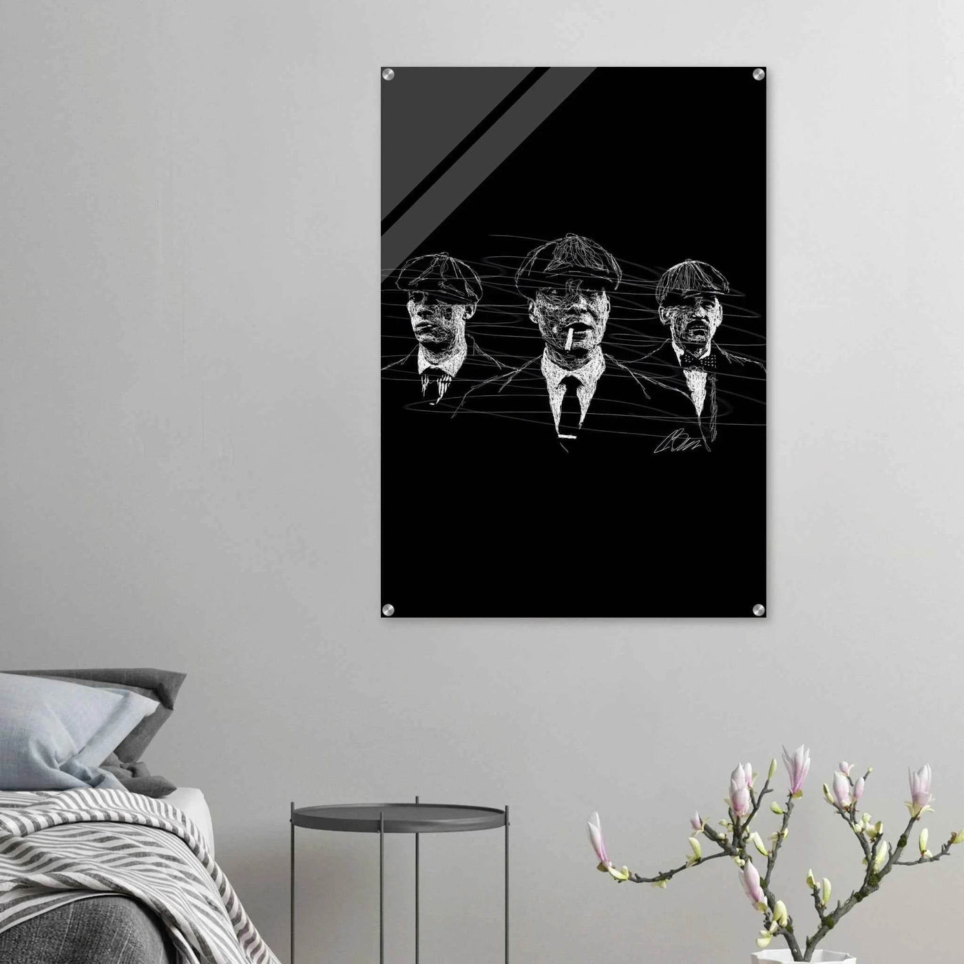 Peaky Blinders Inspired Acrylic Print – Iconic Black & White Art, Durable & Modern Wall Decor