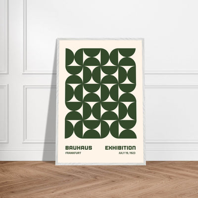 Bauhaus Forest Green & Cream Modern - Vibrantwalls