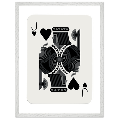 Minimalist Jack of Spades Poker Card Print - Mounted Framed Eco-Friendly Art, Various Sizes & Finishes - Vibrantwalls