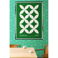 Bauhaus 1919 Green Beige Wall Art - Vibrantwalls
