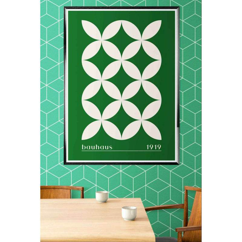 Bauhaus 1919 Green Beige Wall Art - Vibrantwalls