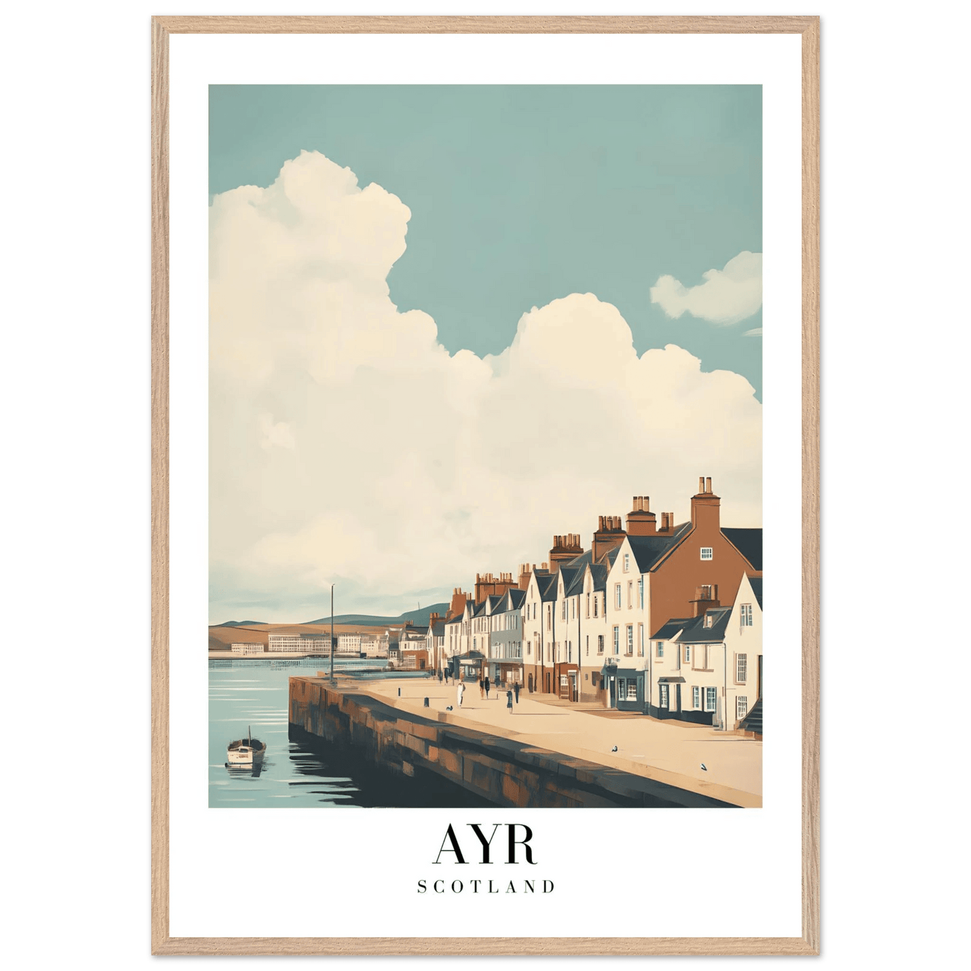 Ayr Scotland Framed Poster – Coastal Charm Wall Art with Vintage Vibe & Wooden Frame - Vibrantwalls
