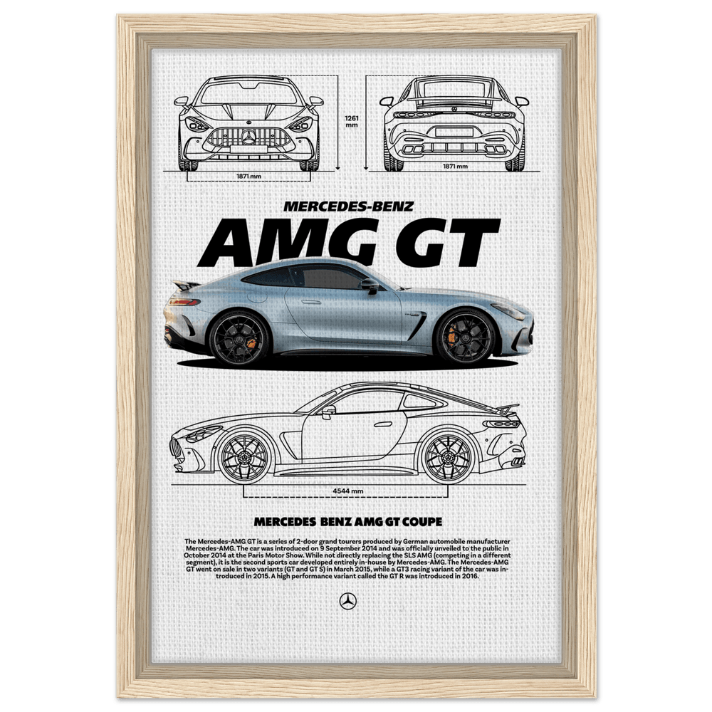 AMG GT Grand Tourer Canvas Print – Legendary Framed Art Decor - Vibrantwalls