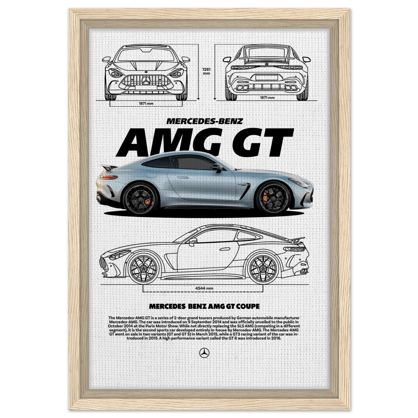 AMG GT Grand Tourer Canvas Print – Legendary Framed Art Decor - Vibrantwalls