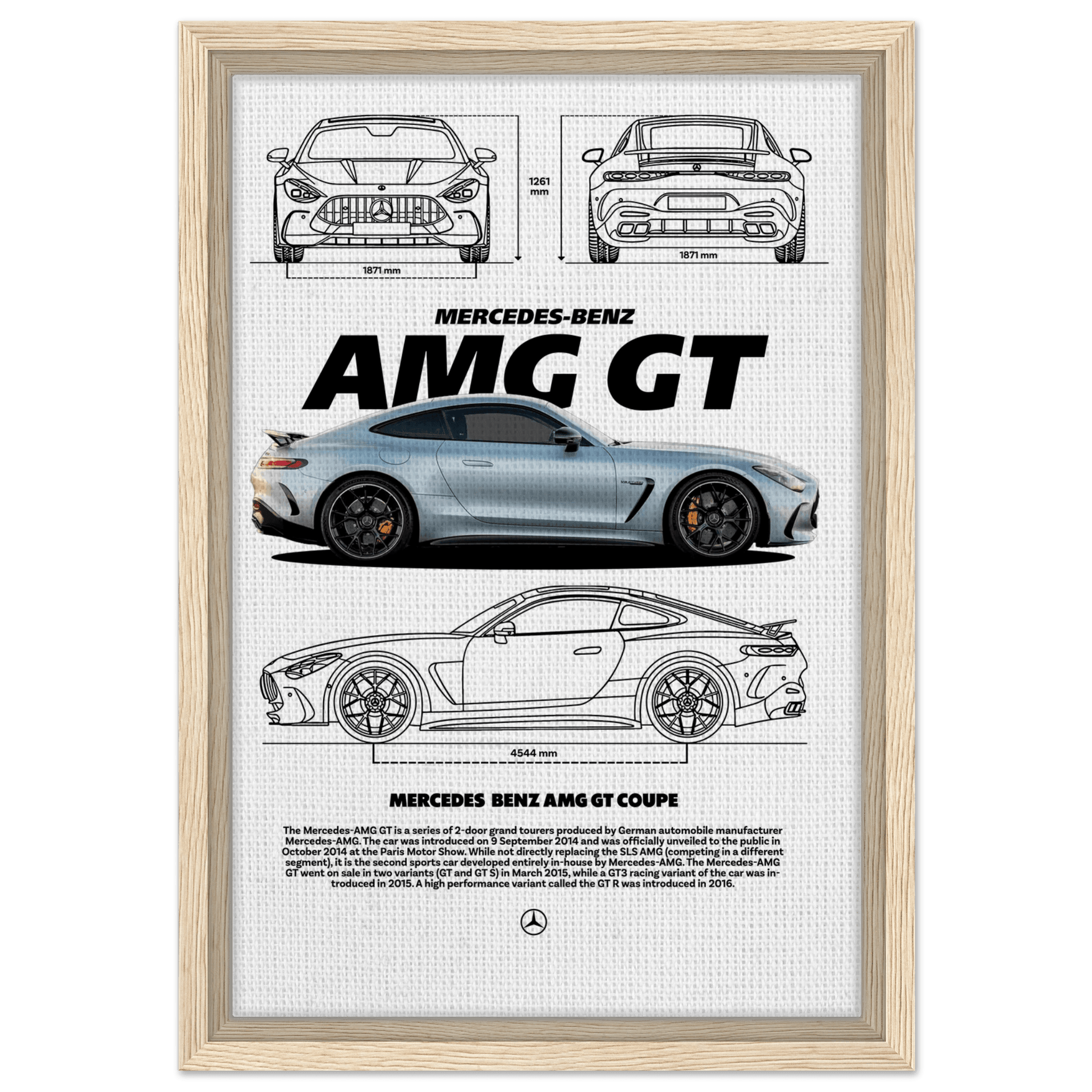 AMG GT Grand Tourer Canvas Print – Legendary Framed Art Decor - Vibrantwalls