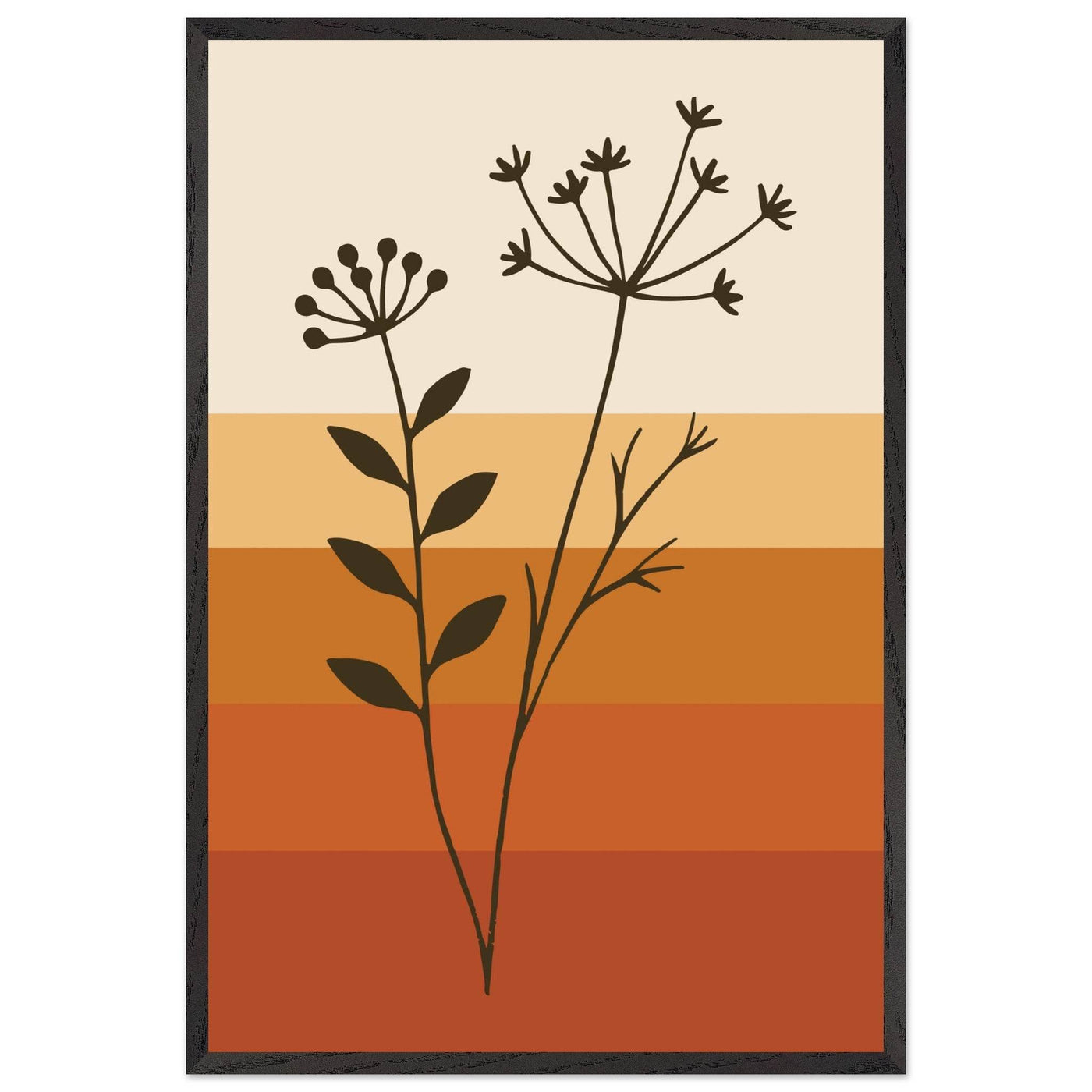 Abstract Floral Earth Tones - Vibrantwalls