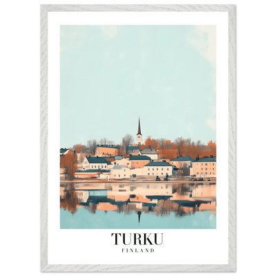Turku Finland Framed Poster – Serene Nordic Travel Wall Art with Wooden Frame - Vibrantwalls