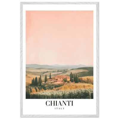 Chianti, Italy Framed Poster – Vintage Tuscan Countryside Wall Art with Customizable Wooden Frame - Vibrantwalls