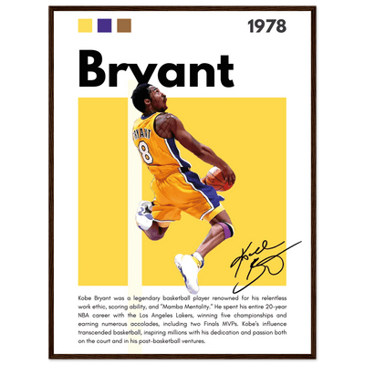 Kobe Bryant Number 24 Lakers Modern Print - Vibrantwalls