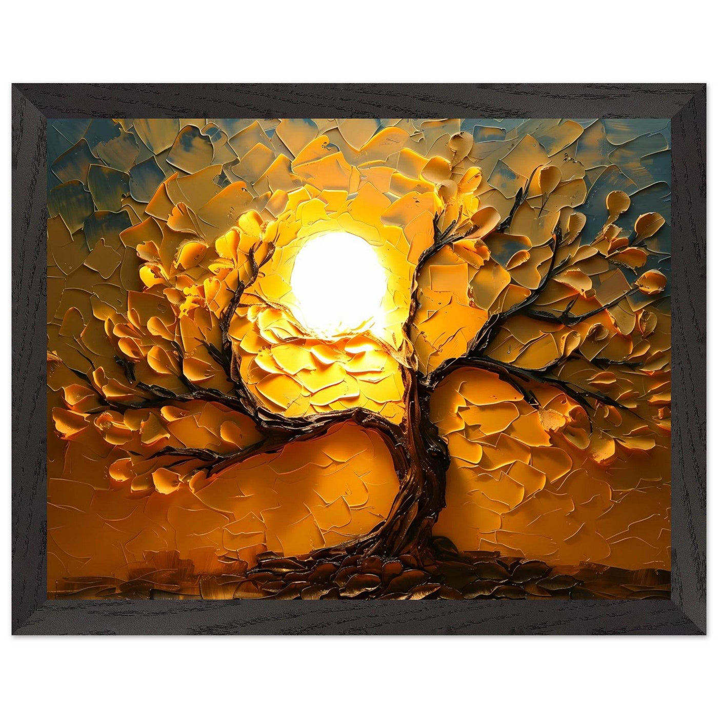 Textured Golden Tree of Life - Vibrantwalls
