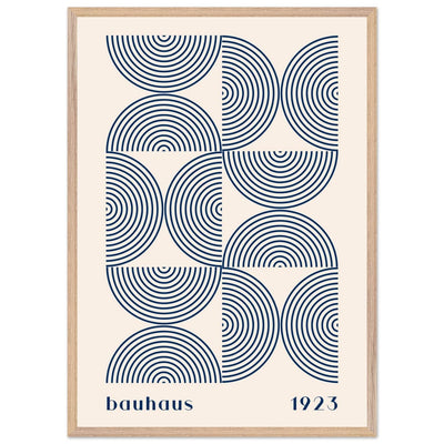 Bauhaus 1923 Navy & Beige - Vibrantwalls