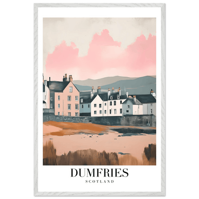 Dumfries Scotland Framed Poster – Pastel-Toned Vintage Travel Wall Art with Wooden Frame - Vibrantwalls