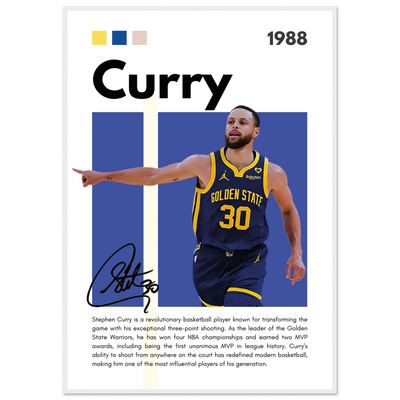 Stephen Curry Chef Curry Warriors Framed Poster 70x100 cm 28x40″ White frame Vibrantwalls